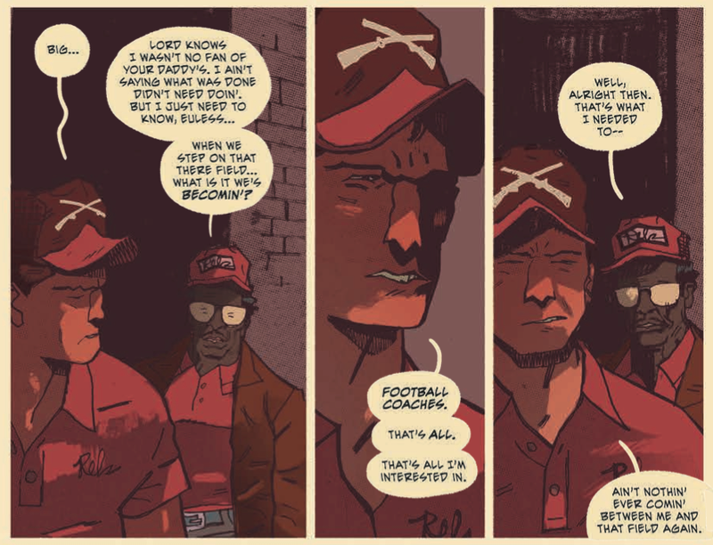 Illustration for article titled Southern Bastards #8 mines devastating drama from fathers and football